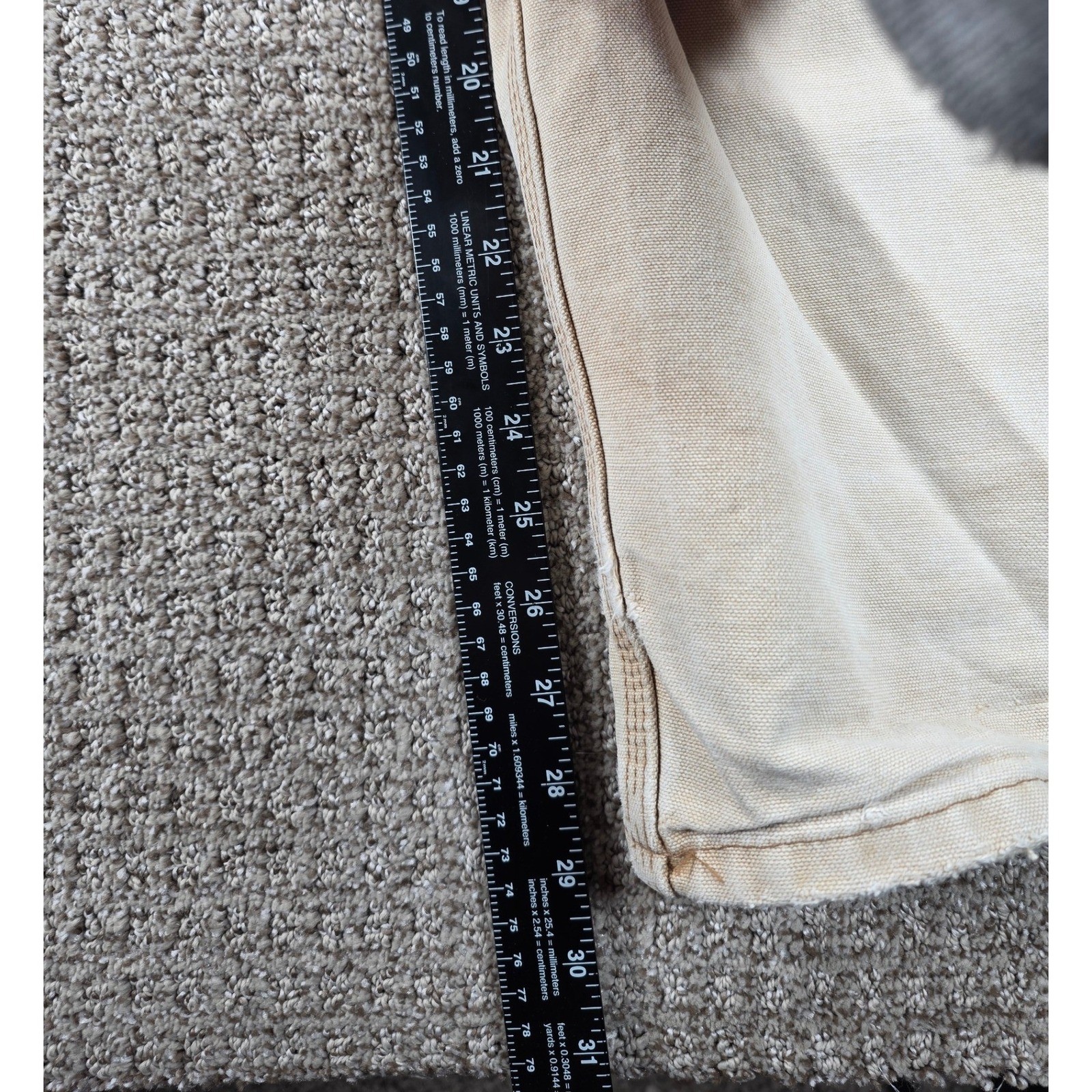 Carhartt B136 BRN Brown Double Knee Pants Distressed Faded Thrashed 36x29 thumbnail 18