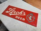 Vintage Strohs Beer Brewery Plastic Sign 22"x9" Detroit Michigan