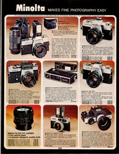 Minolta Polaroid Camera Vintage 1970s Catalog Ad Print Poster Retro
