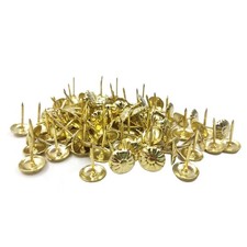 ZAYI 7/16" 5/8" Gold Vintage Style Furniture Upholstery Tacks Nails Domed Uph...