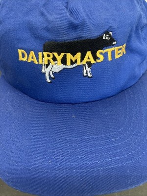 Dairymaster Farm Ball Cap Hat Blue Advertising Cow Milk Agriculture Adjustable