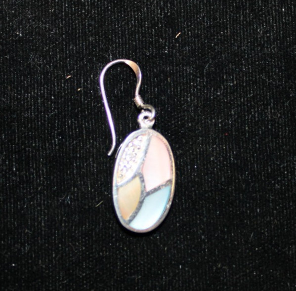 Sterling Silver Multi-Colored Stone Earrings - image 3