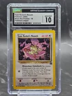 2000 Pokemon Team Rocket's Meowth #18 WOTC Black Star Promo CGC 10