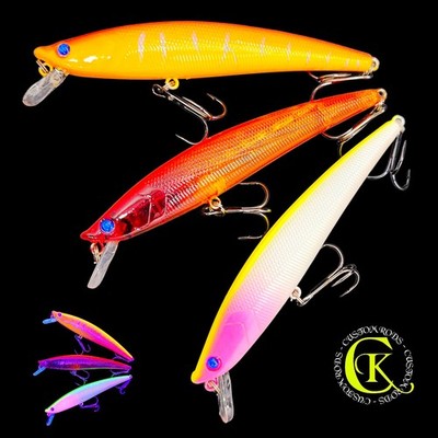 3x 11,5cm Twitchbait UV Hardbait Crankbait Wobbler Kunstköder Zander Pike Barsch