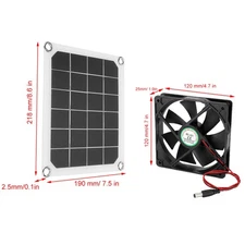Solar Panel Exhaust Fan Outdoor IP65 Waterproof Solar Exhaust Fan Portable