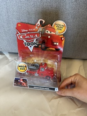Disney Pixar Cars Toon Rescue Squad Mater #1 Mega Size Red Fire