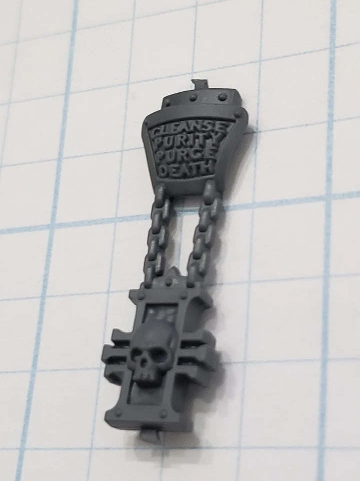 40k Brocas de Caballero Gris Némesis Dreadknight Gran Maestro Grabado Calavera Tabardo #05 Foto 2 de 4