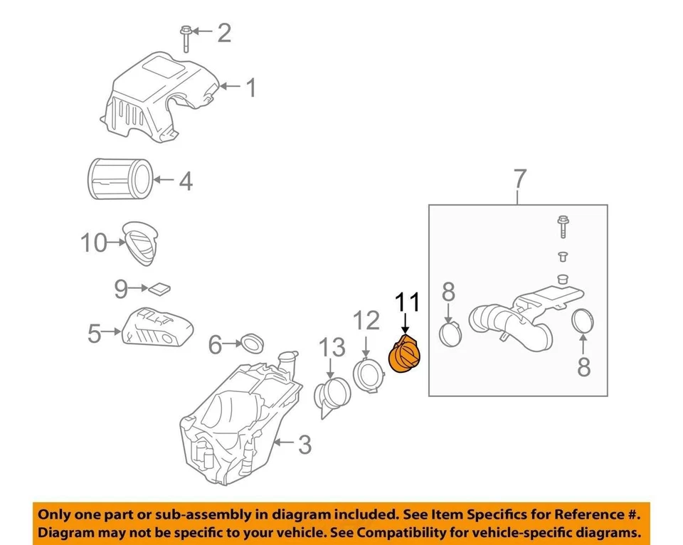 Sensor medidor de flujo de aire másico Saab 9-7x 05-09 MAS 108 k millas OEM LKQ Foto 4 de 4