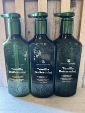 Bath  Body Works Lot X 3 VANILLA BUTTERMINT Cleansing Gel Hand Soap 8oz Holiday