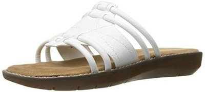 NIB White Aerosoles Super Cool Slide Sandals Size 6.5 M