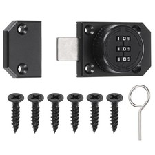 Combination Cabinet Latch Zinc Alloy Mechanical Keyless Password Locks Black