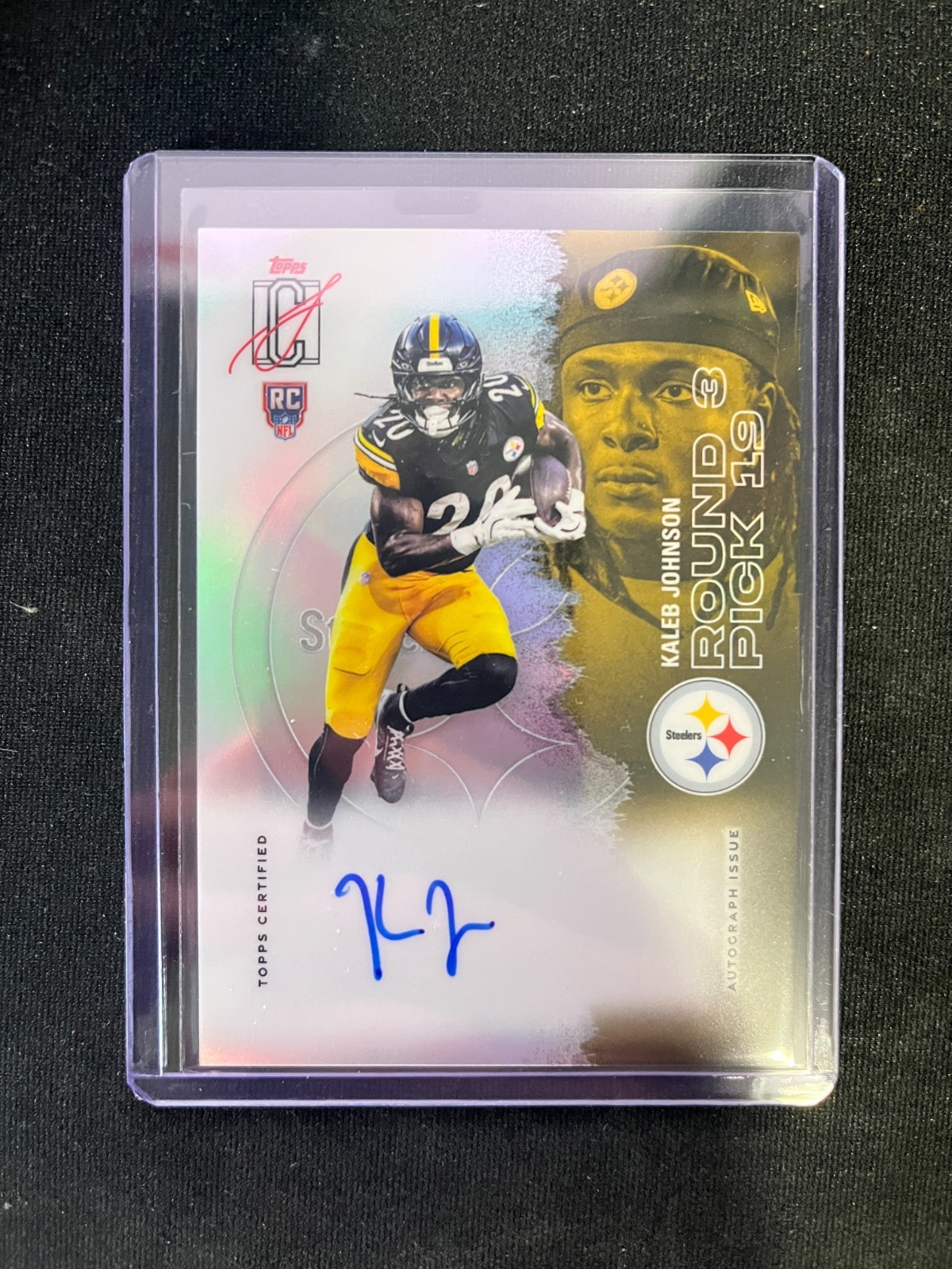 2025 Topps Signature Class Kaleb Johnson Rookie Refractor Auto
