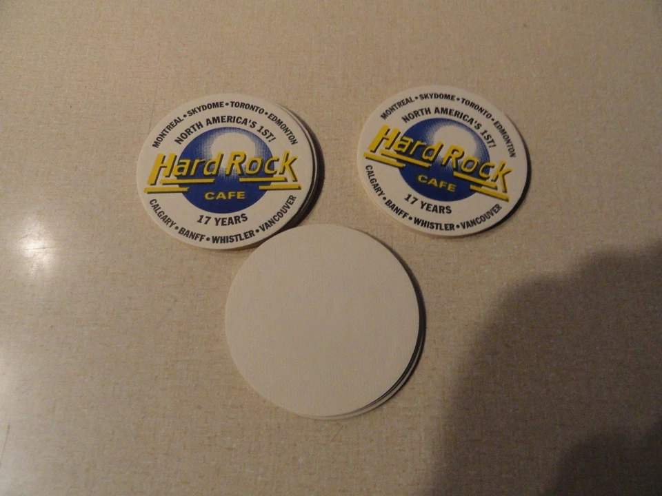 Hard Rock Cafe Vintage 1980's Paper Coasters from Skydome Toronto Canada Bar - Image 2 of 2