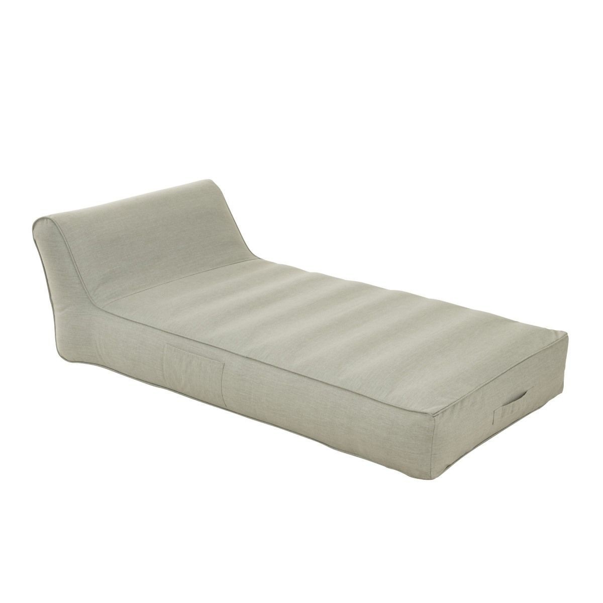 Matelas de jardin Hélène 160cm en tissu gris premium