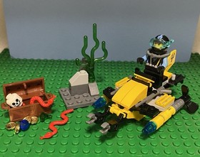 Lego 7770 Aqua Raiders Deep Sea Treasure Hunter Scuba Diver Minifigure Ocean Sub