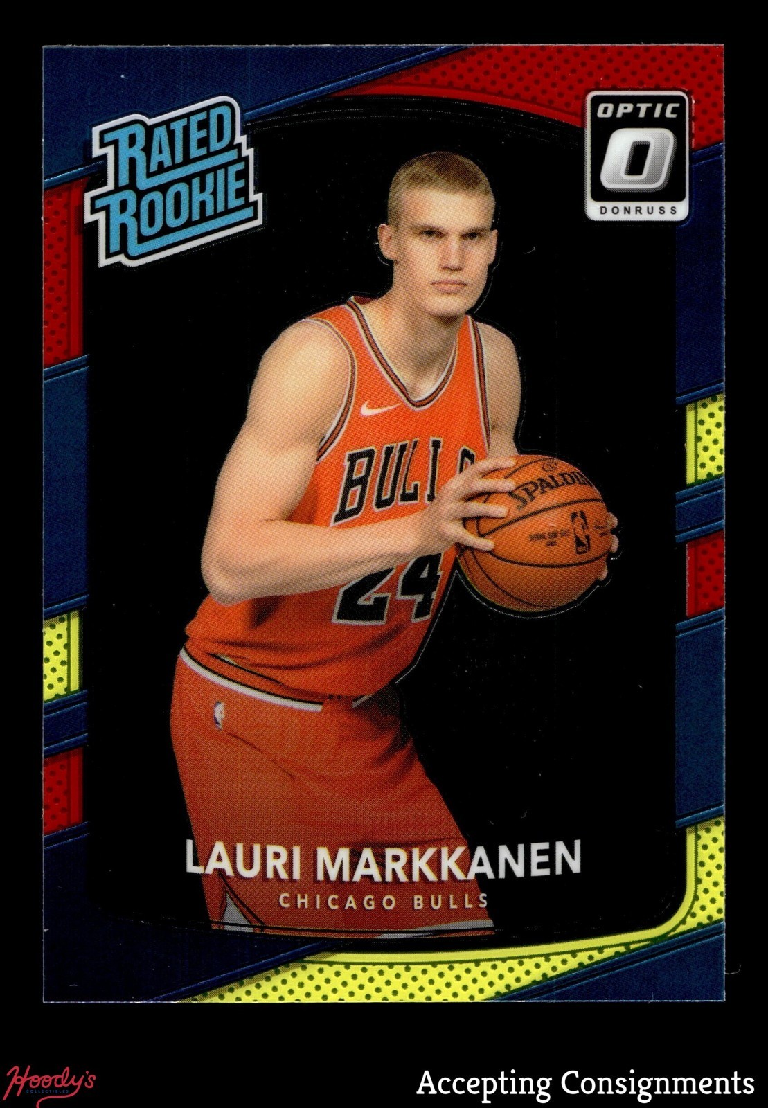 2017-18 Donruss Optic Red Yellow #159 Lauri Markkanen RATED ROOKIE RC BULLS