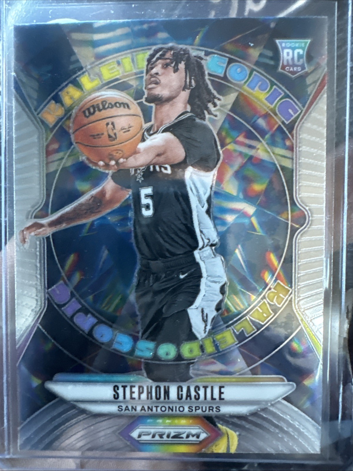 2024-25 Panini Prizm Stephon Castle #19 Silver Prizm Kaleidoscopic Rookie RC