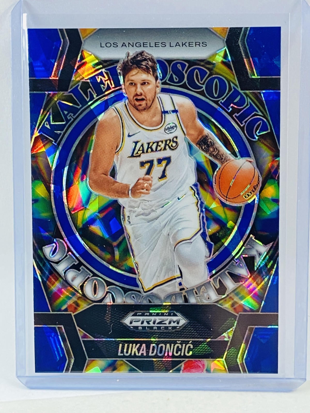 2024-25 Panini Prizm Luka Doncic Kaleidoscopic Blue Ice #059/125