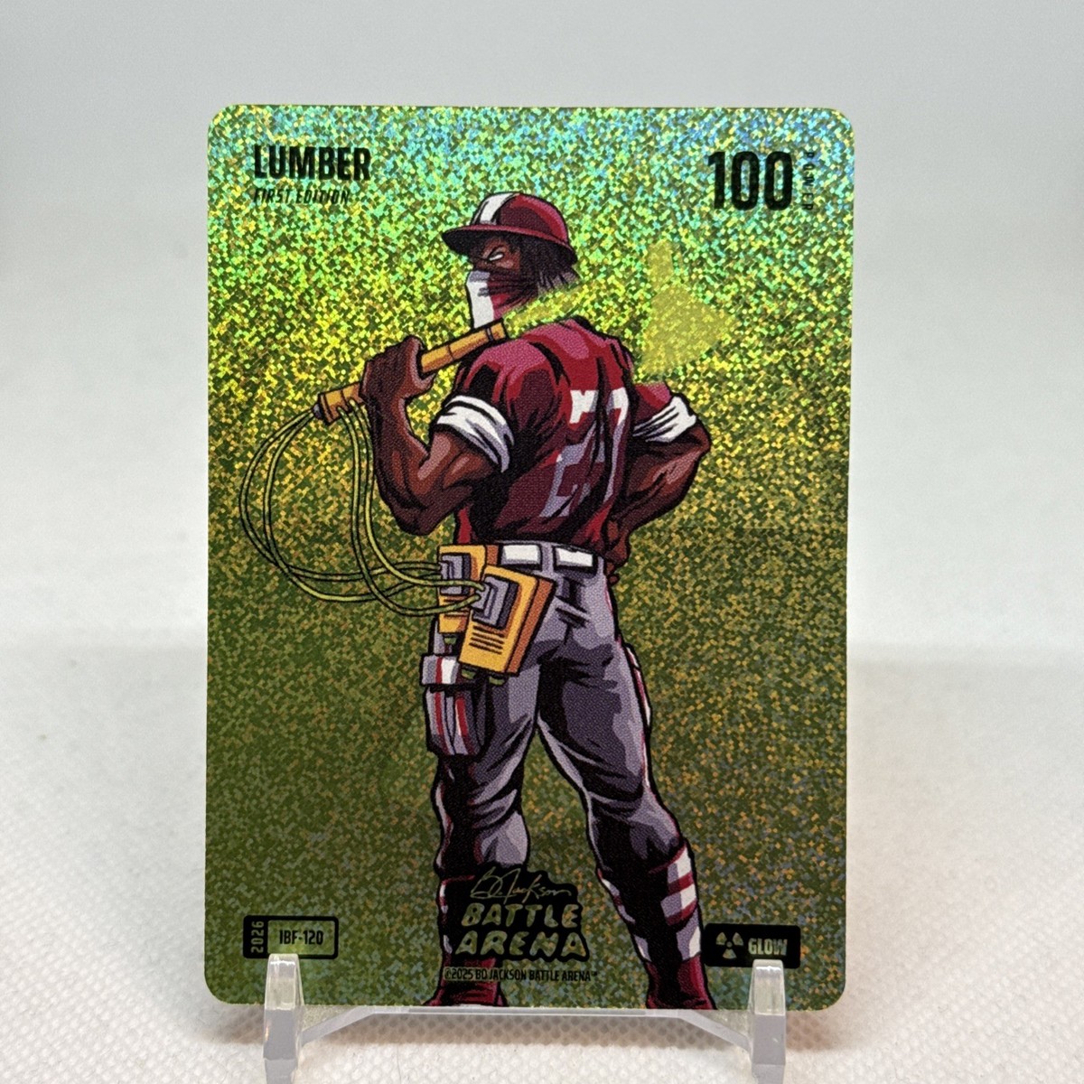 2026 Bo Jackson Battle Arena Lumber Icon Glow Battlefoil #IBF-120 James Wood