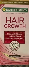 Natures Bounty One Daily Hair Growth Supplement, 30 Capsules Exp 12/2025