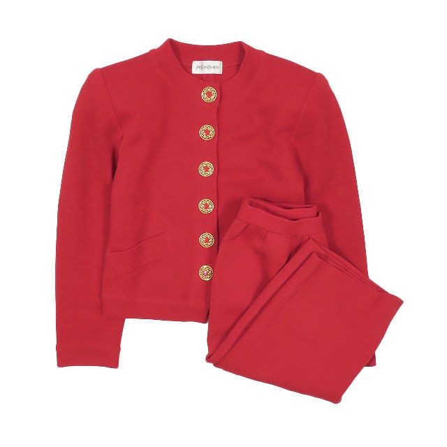 【Gonne】YVES SAINT LAURENT Cardigan giacca maglia senza colletto vintage vecchia configurazione