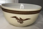 Pyrex Federal Eagle Cream Brown Gold 479-B 3 Qt Mixing Bowl Read