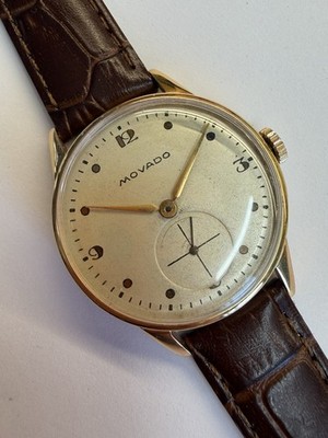 Movado Uhr Handaufzug Vintage Edelstahl Manufaktur Werk Kaliber 75 Selten Box