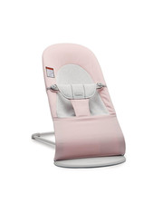 Babybj rn Bouncer Balance Soft, Woven/Jersey, Light Pink/Grey  2-In-1 Adjustabl