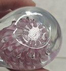 Gibson Art Glass Bird 1995 Clear & Pink Controlled Bubble Paperweight Vintage — photo 10