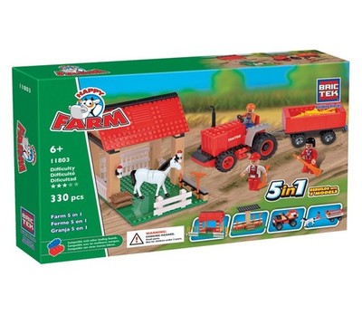 Farm 5 in 1 BricTek Building Block Construction Toy Brick Tractor 11803