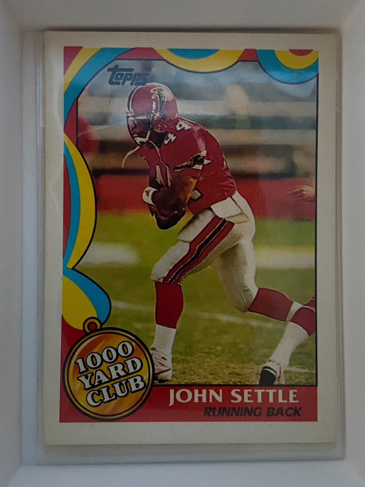 1989 Topps Football Card - John Settle #23 - Falcons [1000 Yard Club]
