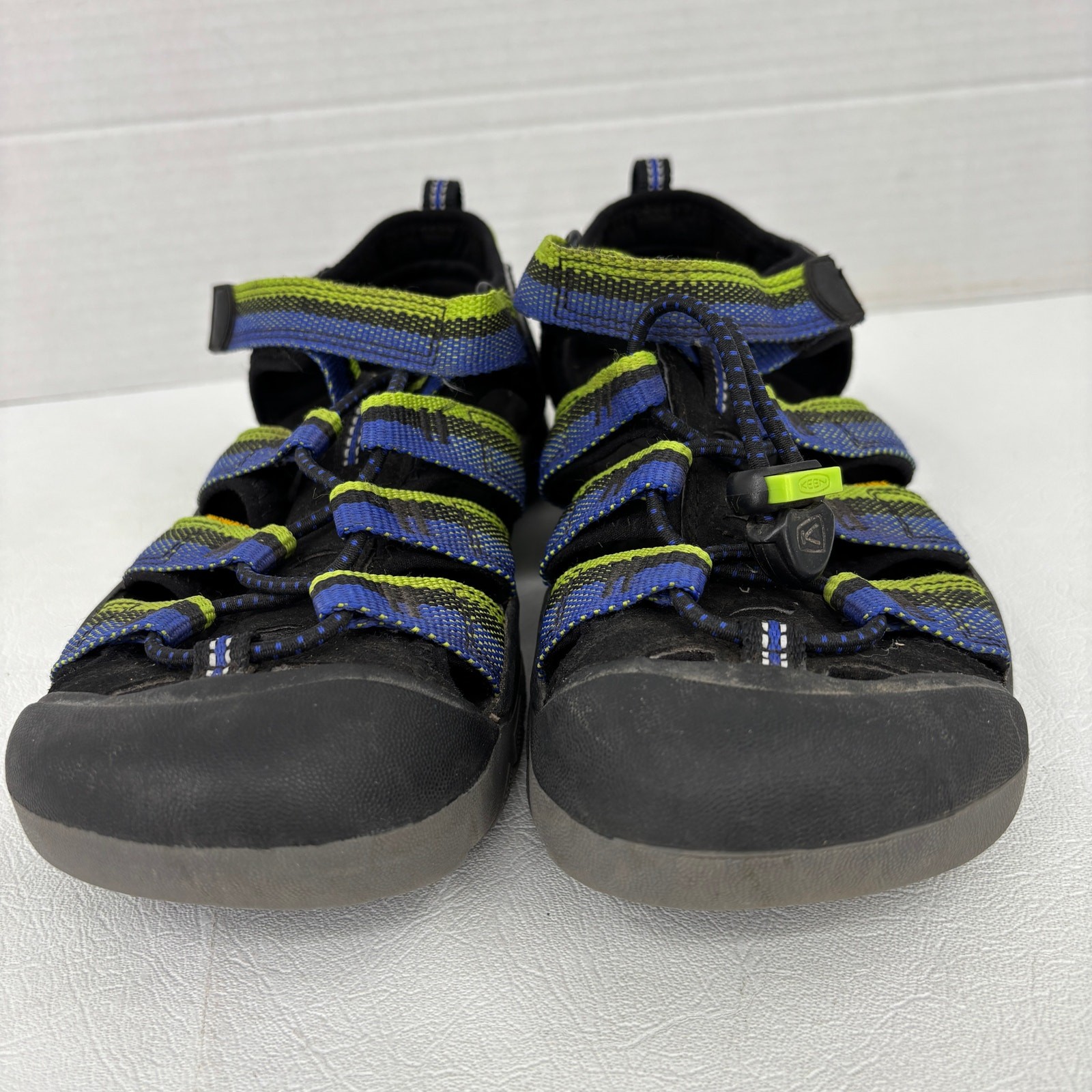 Sandali Keen Newport H2 ragazzo taglia 3 blu verde righe punta chiusa scarpe acqua