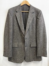 1970S VINTAGE 3-PIECE SUIT – GREY DONEGAL TWEED– FLARED TROUSERS + BLAZER + VEST