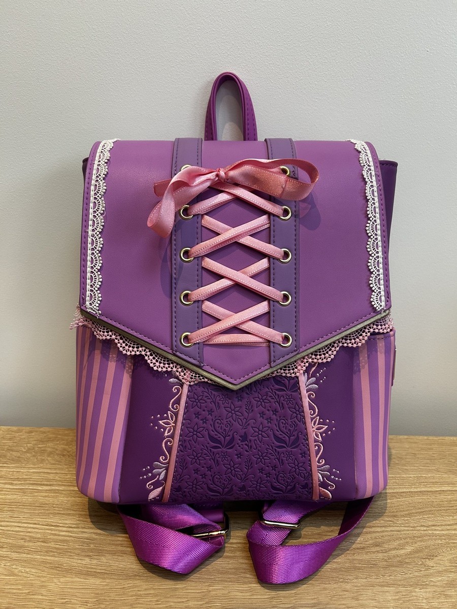 Disney Tangled Rapunzel Dress Cosplay Loungefly Backpack Rare Bag