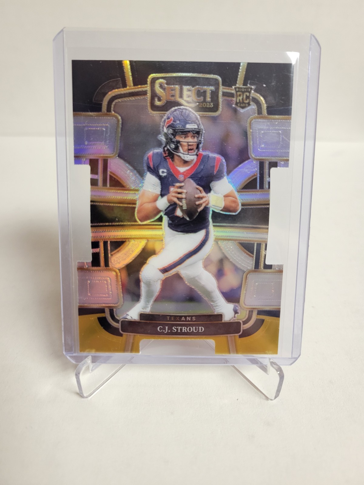 2023 Panini Select - Concourse C.J. Stroud #41 Black & Gold Prizm Die-Cut (RC)