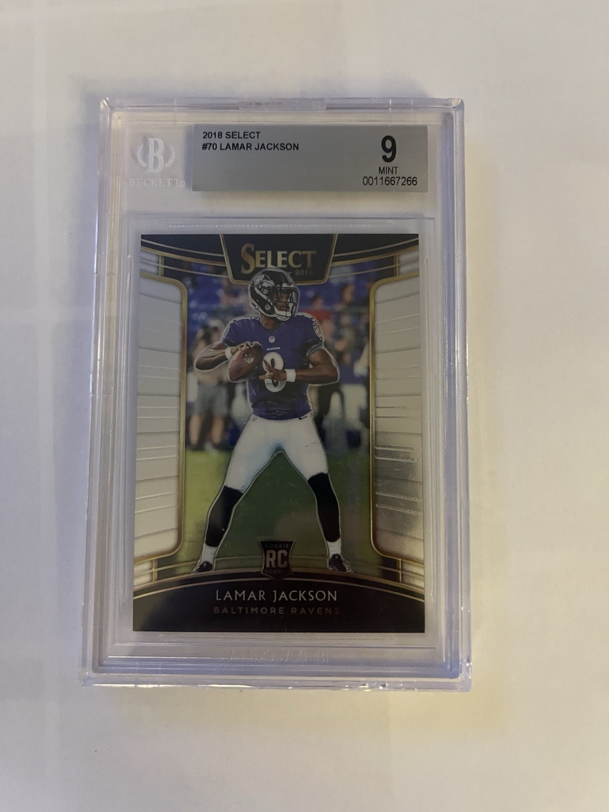2018 Panini Select - Concourse Lamar Jackson #70 Silver Prizm (RC)