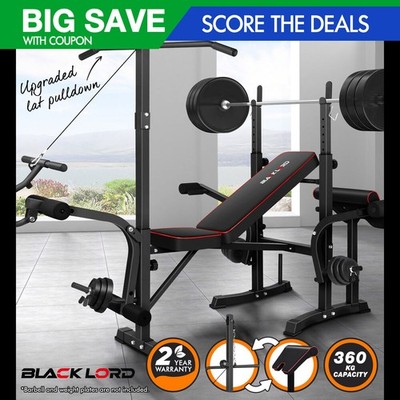 BLACK LORD Weight Bench 14in1 Press Multi-Station Fitness Home Gym