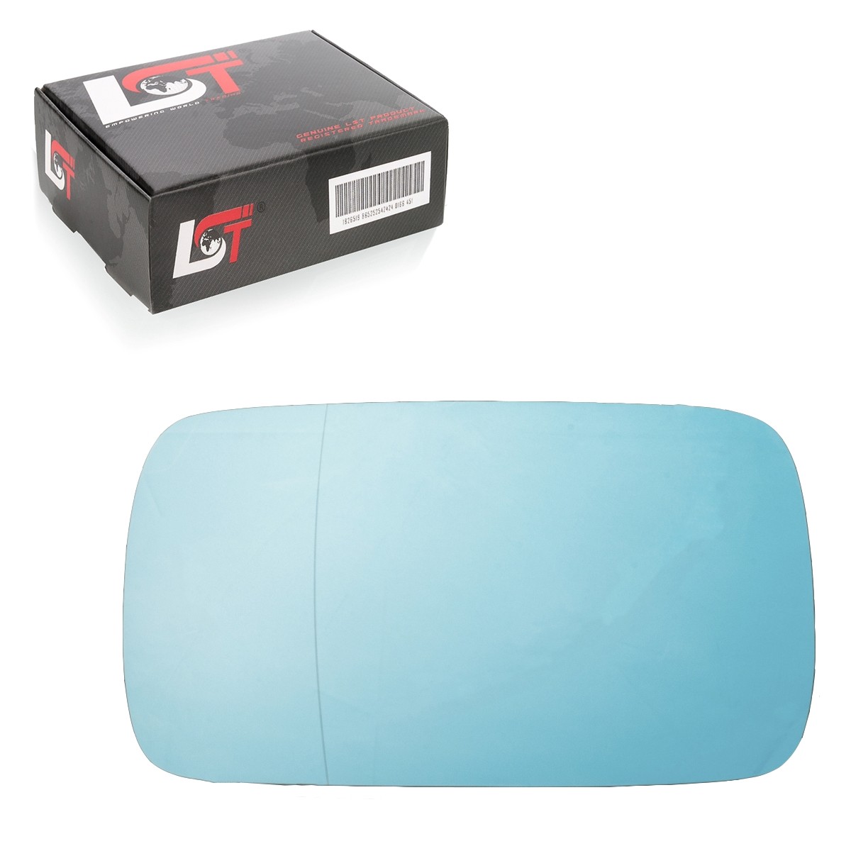 Left Aspherical Mirror Glass for Gluing Blue Tinted for BMW 3 Series E30 E36