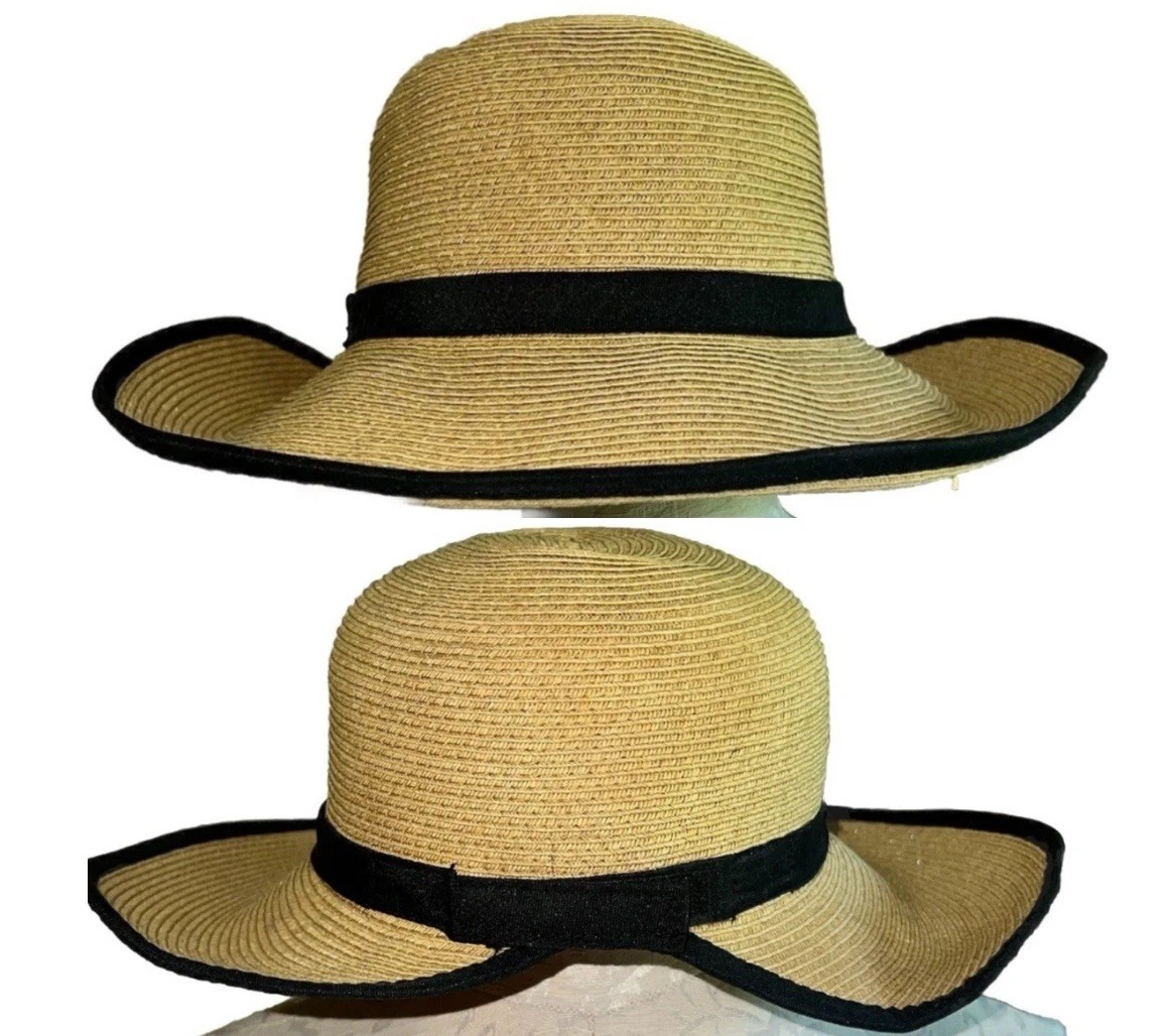 Sun N Sand Headwear UPF 50+ WOMEN'S SUN/STRAW HAT Adjustable EUC