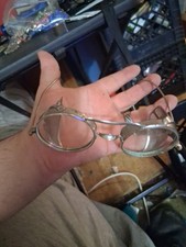 Driving MOTORCYCLE Goggles VINTAGE ANTIQUE METAL Safety 1930s Steampunk Art Deco