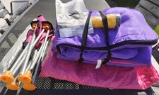 Mädchen Zelt Set: Zelt, Schlafsack, Stuhl, Taschenlampe Neu