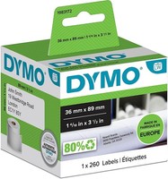 Dymo Labelwriter Adress Etiketten 89 X 36 Mm Weiß 1 Rolle à 260 Etiketten