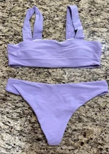 Zaful Lavendar Thick Strap Cheeky Bikini Women’s Size S