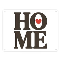 Home Herz Metallschild In 15X20 Cm FüR WohnräUme