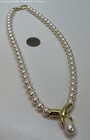 Vintage Gold Tone Faux Pearl Beaded Necklace 27.3g — photo 5