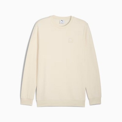 PUMA ESS ELEVATED CREW SWEATSHIRT BEIGE HERREN 688257 99 ORIGINAL