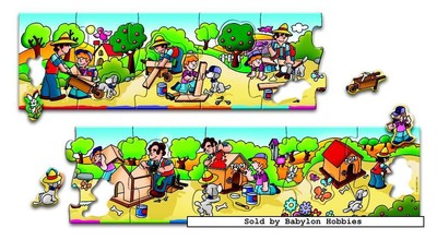 Pcs Jigsaw Puzzle Let S Build A Doghouse Jumbo Ebay
