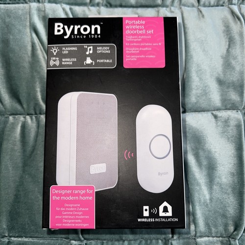 Byron Wireless Door Bell Battery Operated 16 Melodies 150m Range Chime