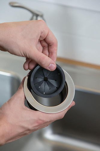 Waste King Black Disposer EZ Mount Garbage Disposal Stopper - Picture 6 of 7