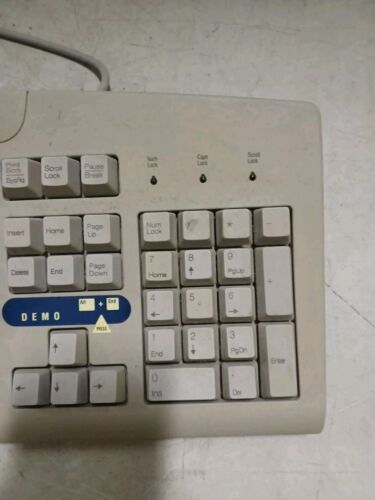 Vintage Wired HP Hewlett Packard Keyboard 5129. P/N 5183-7399 Grey - TESTED - Picture 3 of 12